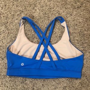 Blue Lululemon Energy sports bra